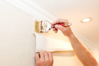 Pose de papier peint à Barbas — revêtements muraux et toiles de verre